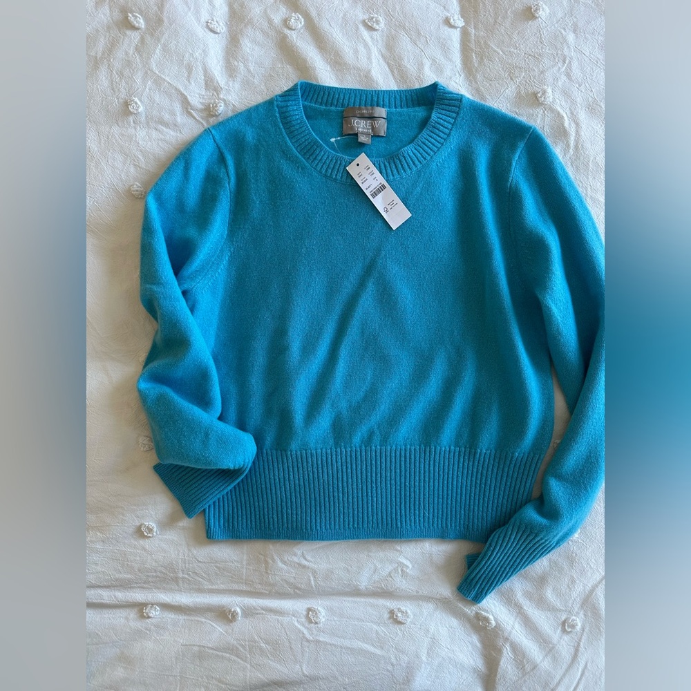 Cozy Cashmere Blue Crewneck Sweater